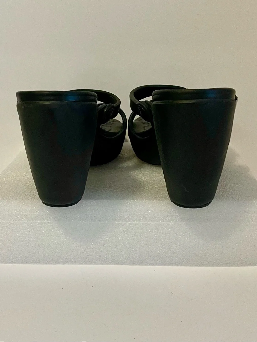 CROCS Black Wedge Sandals